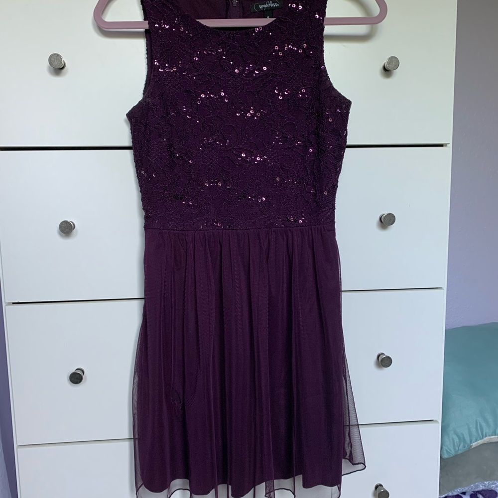 - Speechless Purple Halter Dress